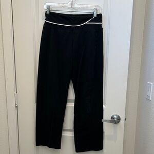 The Girls Black Wide Leg Pants with White Accent